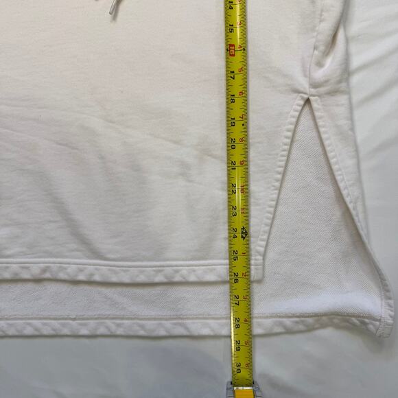 Athleta Yogi Pullover Hoodie XS Oversized High Low White Minimalist Comfy - Picture 12 of 13